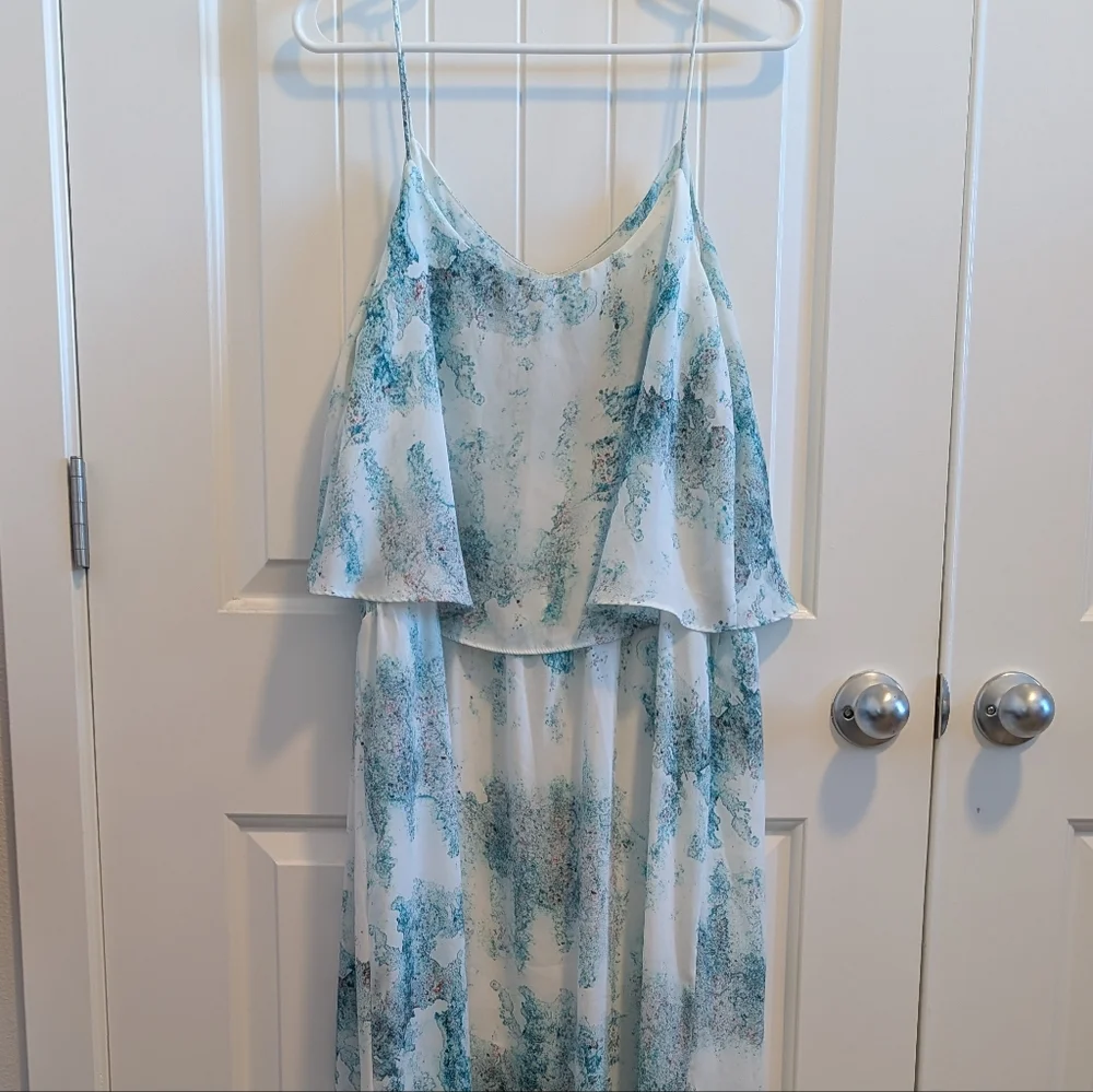 Massimo Blue and White Maxi Dress - Picture 6 of 8
